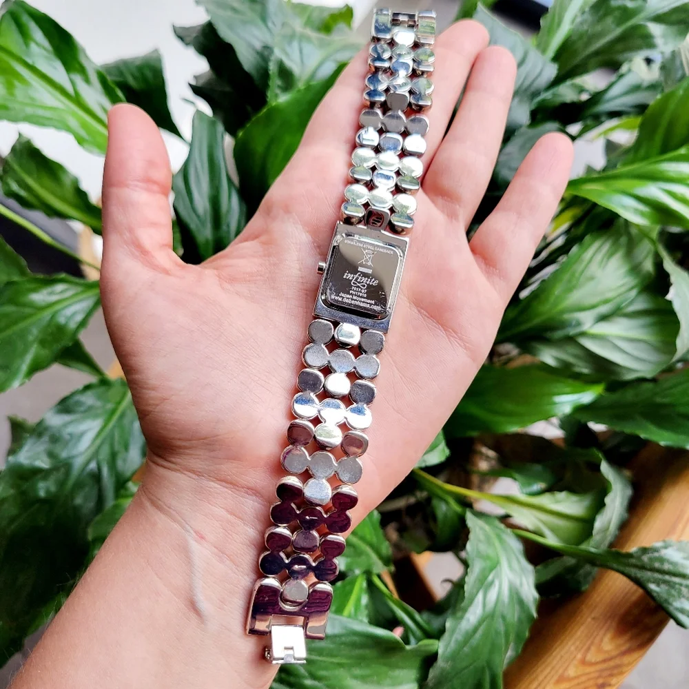 Classic Infinite Rhinestone Silver Watch